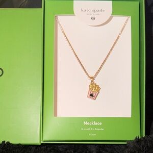Kate Spade Gold Necklace with French Fry Charm